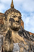 Thailand - Old Sukhothai - Wat Saphan Hin. The Buddha statue is in the Abhaya mudra, the gesture of dispelling fear. 